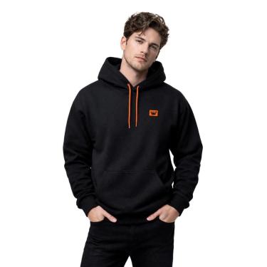 Imagem de Moletom Masculino Canguru com Capuz Flanelado Estampado Relaxado Casual Inverno Confortável-Masculino