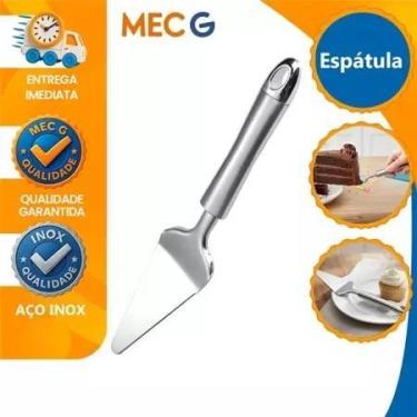 Imagem de Espátula para Cortar Bolo Torta e Pães de Aço Inox Mec g Essencials