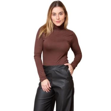 Imagem de Blusa Feminina Manga Longa Gola Alta Cacharrel de Viscose - Maranne, M