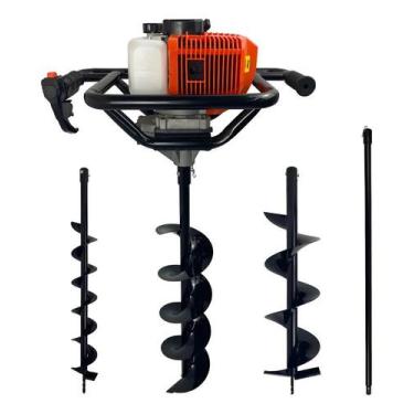 Imagem de Perfurador Solo Trado Gasolina 52cc C/3 Brocas + Extensão 1m - Congrat