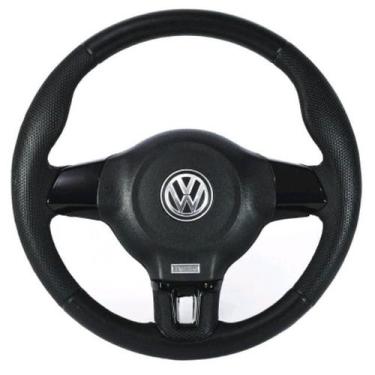 Imagem de Volante Esportivo Jetta PRETO Gol Parati Saveiro G2 G3 G4 Com Cubo - V