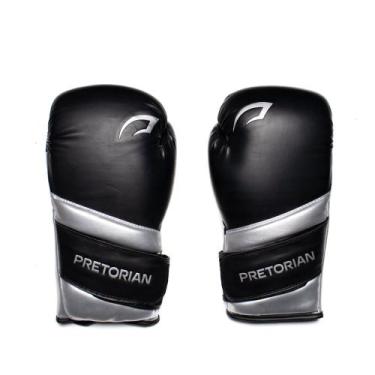 Imagem de Luva Unissex Pretorian Elite Boxe Fecho Duplo Preto/Prata, Preto, Prat