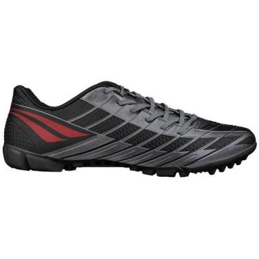 Imagem de Chuteira Masculina Society Penalty Speed 242222, Chumbo, Vermelho e Pr