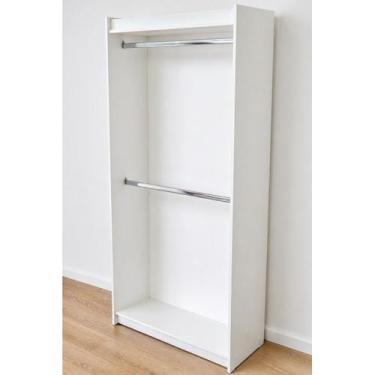 Imagem de Cabideiro Duplo 100% Mdf Branco - Suprema Móveis