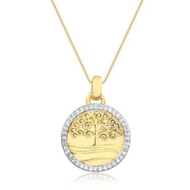 Imagem de Colar Pingente Árvore Da Vida Feminino Folheado A Ouro 18k - Radhau Jo
