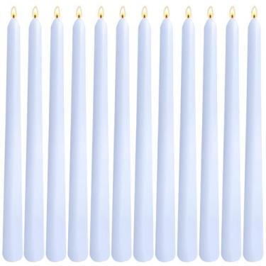 Imagem de Velas cônicas Sihuida, azul pálido, 10 cm, sem perfume, sem gotejament