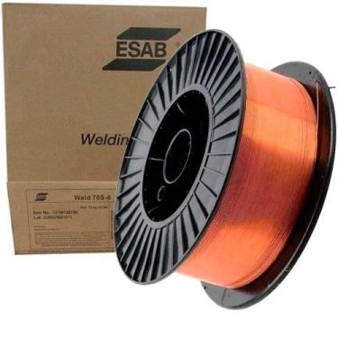 Imagem de Arame para solda mig sólido cobreado 0,8 mm rolo 15 kg Esab - 70S6