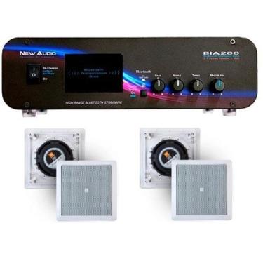 Imagem de Amplificador New Áudio BIA 200 BT 2.1 ST+ 4 Caixas Gesso JBL - New Aud