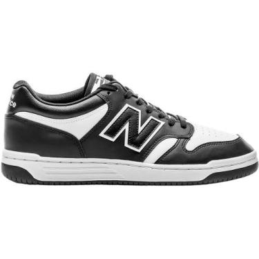 Imagem de Tenis masculino new balance 480 low, Preto, Branco, 39