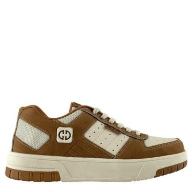 Imagem de Tênis Ollie Masculino Casual Skate Style ETERNITY 2, Camel, 39