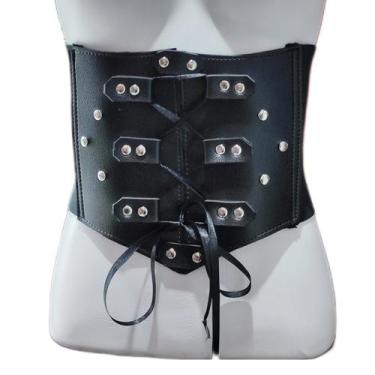 Imagem de Cinto estilo Corset Corselet Corpete Espartilho - shoptem7, Preto mode