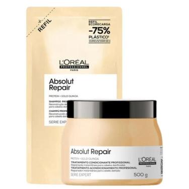 Imagem de Kit L'Oréal Absolut Repair Refil Sh 240ml + Máscara 500g - LOréal