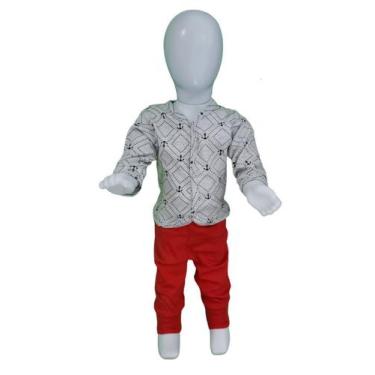 Imagem de Casaco manga longa bebê masculino em Suede âncora - Baby history, M