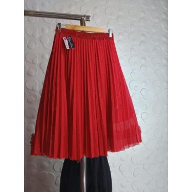 Imagem de Saia plissada - byanne, Vermelho, unico