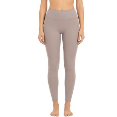Imagem de Calça Legging Delrio Sport V662224 Feminina Recorte Canelado Poliamida
