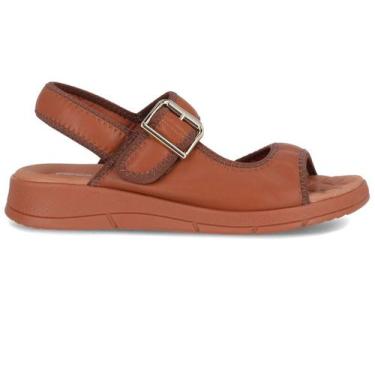 Imagem de Sandália Piccadilly 571019 Papete Esporão Anabela, 37, Ocre