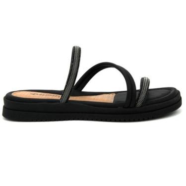 Imagem de Tamanco Mississipi MB531 Papete Flatform Brilho Feminino, 37, Preto