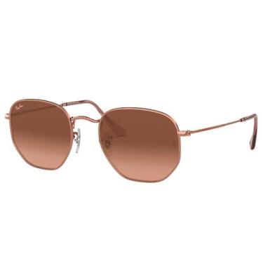 Imagem de Óculos de Sol Original Ray-Ban em Metal Unissex RB3548N, Pequeno, Rosé