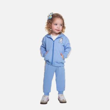 Imagem de Conjunto Moletom Com Capuz E Calça Moletom Unicórnio Infantil Menina H