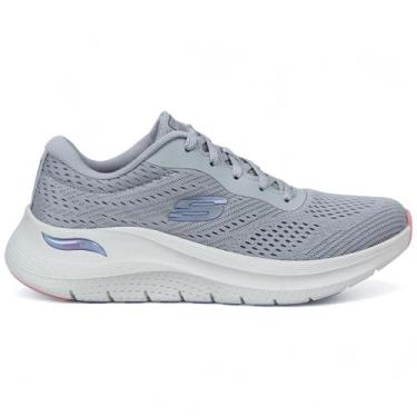 Imagem de Tênis Skechers Arch Fit 2.0 150051BR Feminino, 35, Cinza claro, Multi