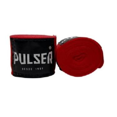 Imagem de Bandagem elástica atadura 03 m boxe muay thai mma pulser - par, Vermel