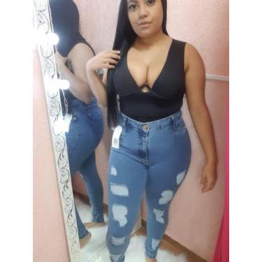 Imagem de calça jeans com cinta e lycra - Dboutique, 46