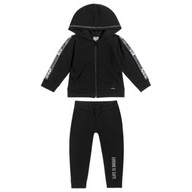Imagem de Conjunto Menino Moletom Preto - Colorittá, 14, Preto