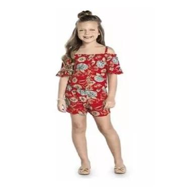 Imagem de Macaquinho Infantil Menina Estampado Ciganinha Trick Nick, 04, Vermelh