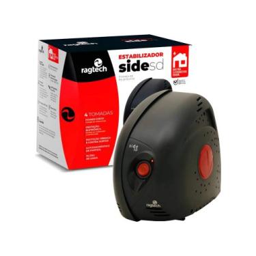 Imagem de Estabilizador Side SD 300va SSD 300 4 Tomadas Bivolt 60Hz Preto Ragtec
