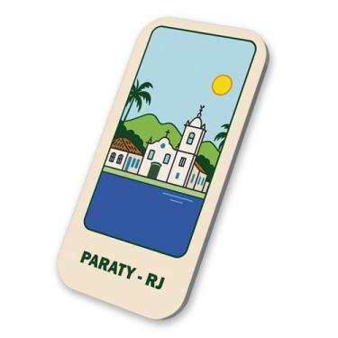 Imagem de Imã Geladeira Souvenir Paraty - RJ Brasil 3x6cm De Metal - M-Planner