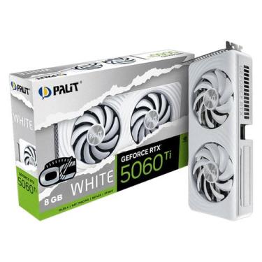 Imagem de Placa de Vídeo Palit White OC NVIDIA GeForce RTX-5060Ti 8GB GDDR7 - NE