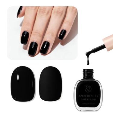 Imagem de Esmalte para unhas AZUREBEAUTY Preto Secagem Rápida 10 ml