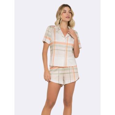 Imagem de Pijama Manga Curta Americano Wild West - Veggi, Bege, M, Feminino