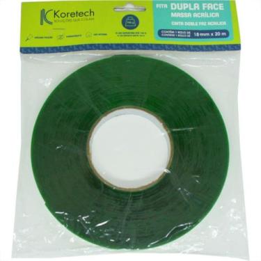 Imagem de Fita Dupla Face Koretech Massa Acrilica Uso Interno Verde 18X20M Pa432