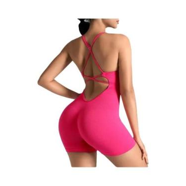 Imagem de Macacão Feminino Slim-Fit Sem Costura Para Yoga, Secagem Rápida E Resp