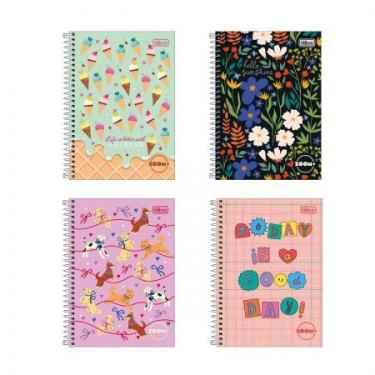 Imagem de Caderno espiral capa dura 1/4 96 folhas Zoom+ Feminino - Tilibra