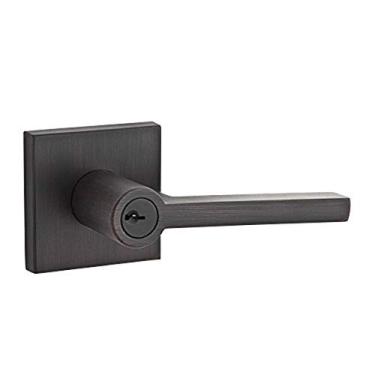 Imagem de Baldwin ENSQUCSR112 Reserve Entry Lockset x Square with Contemporary Square Rose, Aged Bronze Finish