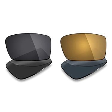 Imagem de 2 pares de lentes polarizadas de substituição da Mryok para óculos de sol Oakley Gascan – Opções