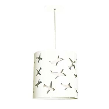 Imagem de LUSTRE PENDENTE INFANTIL AVIÕES 25X25 BRANCO