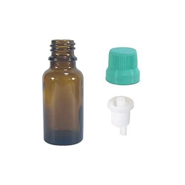 Imagem de Frasco de Vidro 20ml com Batoque Gotejador (20 Pecas) Cor:Verde Água