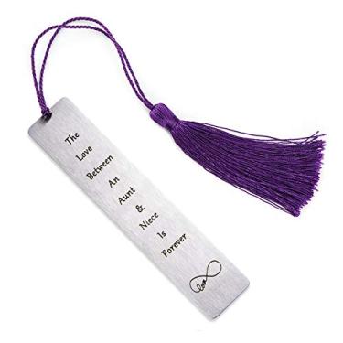 Imagem de Presente de Tia de Niece O Amor Entre Uma Tia e Niece é Para Sempre Marcador de Livro Presente para Tias Tias Tias Presentes de Aniversário Irmãs, The Love Between an Aunt and Niece is Forever, Approx 13 cm ( 5 inch)*2.6cm(1 inch)