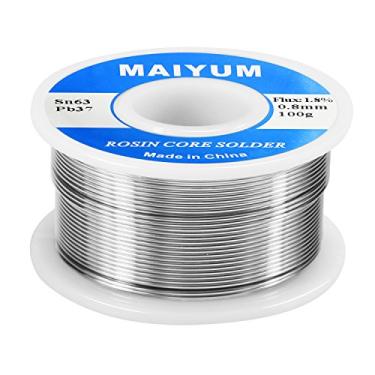 Imagem de MAIYUM 63-37 fio de solda de chumbo de rosina para solda elétrica, 43188-464408, 0.8mm 100g, 0.8mm 100g