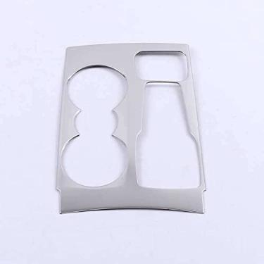 Imagem de GZBFTDH Botões de câmbio Acessórios de carro para Ford Bronco Sport 2021 2022 Fibra de carbono Controle central de engrenagens Moldura de painel de deslocamento de engrenagens Adesivo de acabamento Auto Interior Peças (Cromado em)