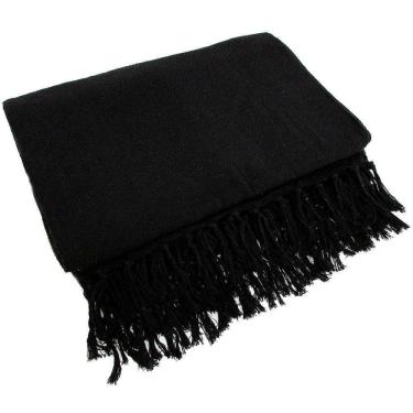 Imagem de Manta Para Sofá Em Algodão Preta Gigante 2,40 X 1,80