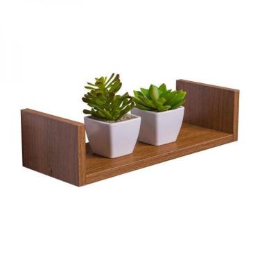 Imagem de Prateleira U 30 x 15cm Freijó Invisível