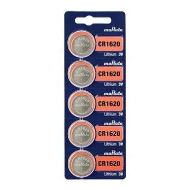 Imagem de Pilha Bateria Moeda 1620 Murata kit com 5 unidades