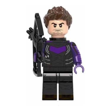 Imagem de Boneco Blocos De Montar Gavião Arqueiro Traje Roxo