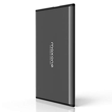 Imagem de Maxone 1TB Ultra Slim rígido externo portátil HDD USB 3.0 para PC, Mac, Laptop, PS4, Xbox um - cinza de carvão vegetal