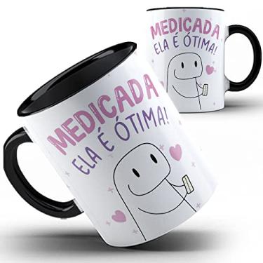 Imagem de Caneca preta Flork medicada é ótima