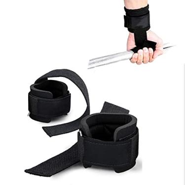 Imagem de Wiexiang Alça de halterofilismo com suporte de pulso – Alça de pulso para halterofilismo – Protetor de pulso para musculação e treinamento de força na academia, luvas de levantamento de peso, unissex